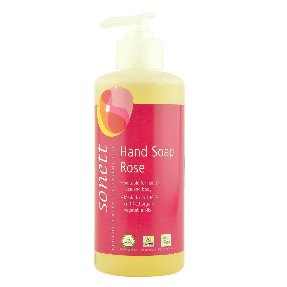 Sapun lichid si gel de dus cu trandafiri, Sonett, 300 ml, bio