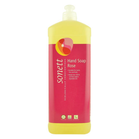 Sapun lichid si gel de dus cu trandafiri, Sonett, 1 l, bio