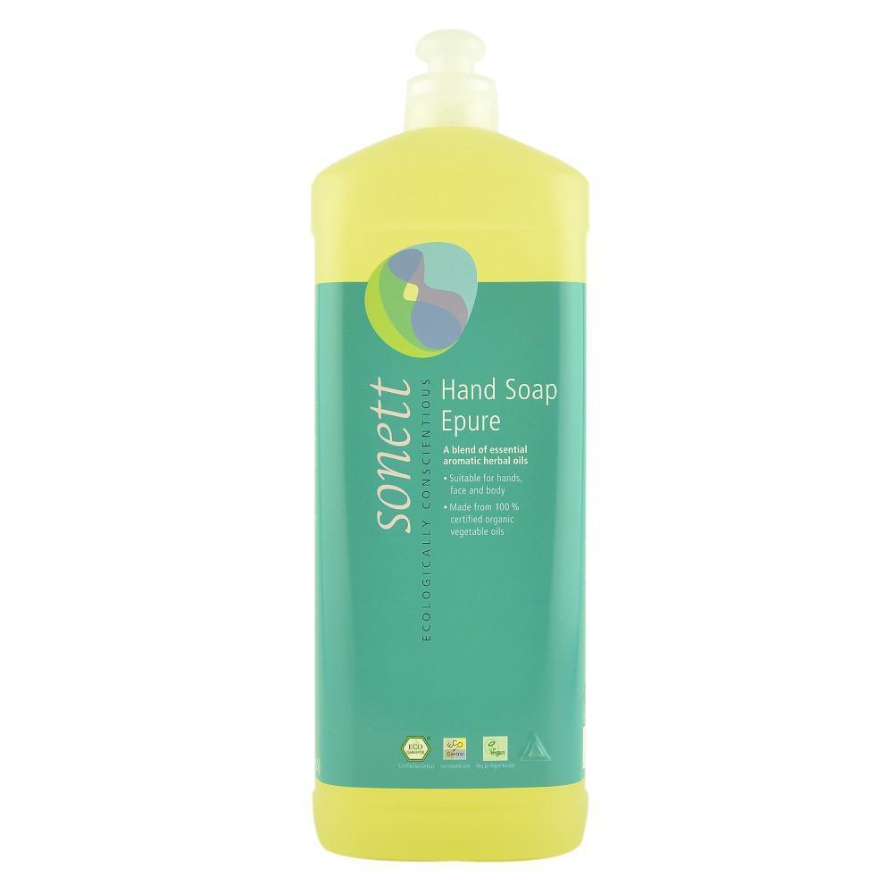 Sapun lichid si gel de dus cu 7 esente Epure, Sonett, 1 l, bio