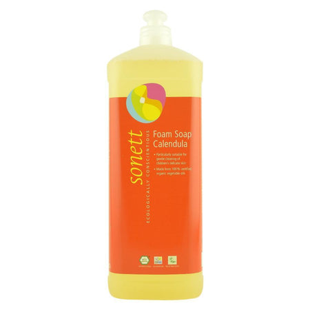 Sapun lichid spumant cu galbenele, pentru copii, (refill pentru dozatorul cu spumare), Sonett, 1 l, bio