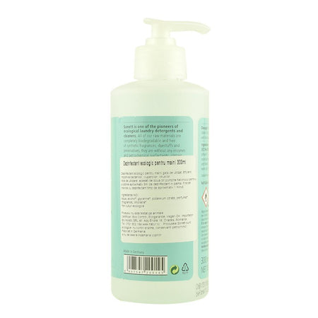 Dezinfectant lichid cu alcool vegetal pentru maini, Sonett, 300 ml, bio