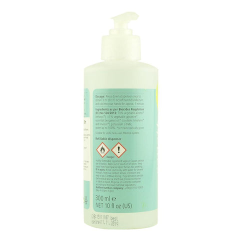 Dezinfectant lichid cu alcool vegetal pentru maini, Sonett, 300 ml, bio