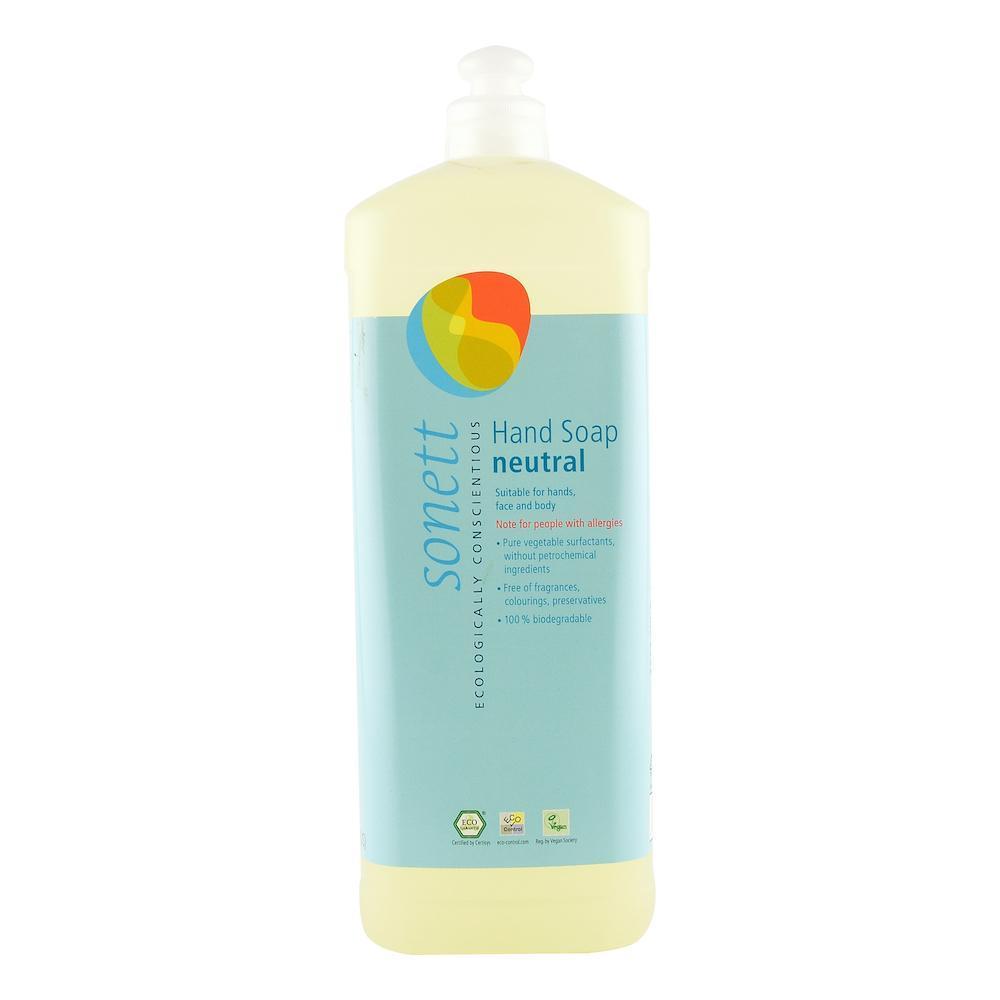 Sapun lichid si gel de dus neutru, Sonett, 1 l, bio