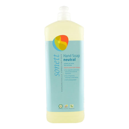 Sapun lichid si gel de dus neutru, Sonett, 1 l, bio