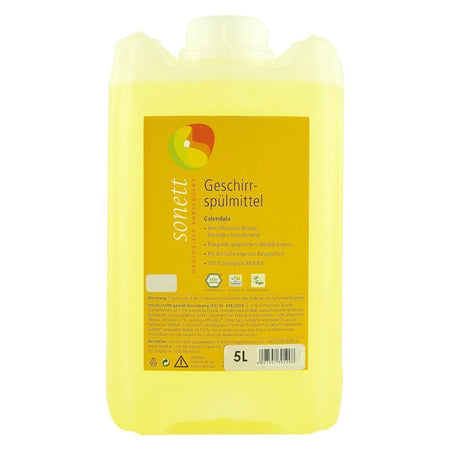 Detergent lichid pentru spalat vase, cu galbenele, Sonett, 5 l, bio