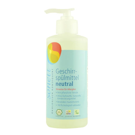 Detergent lichid pentru spalat vase neutru, Sonett,  300 ml, bio