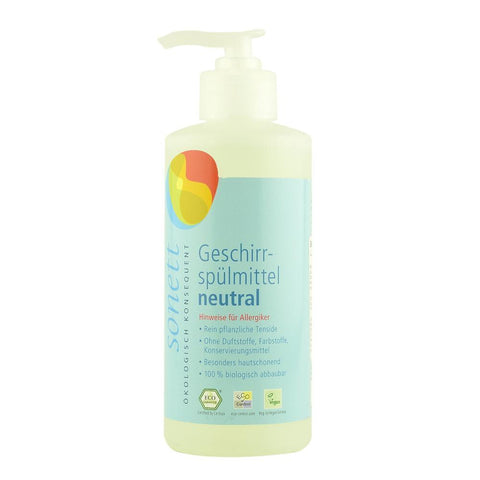Detergent lichid pentru spalat vase neutru, Sonett,  300 ml, bio