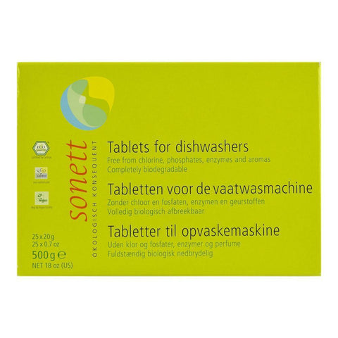 Tablete pentru masina de spalat vase, Sonett, 500 g, bio