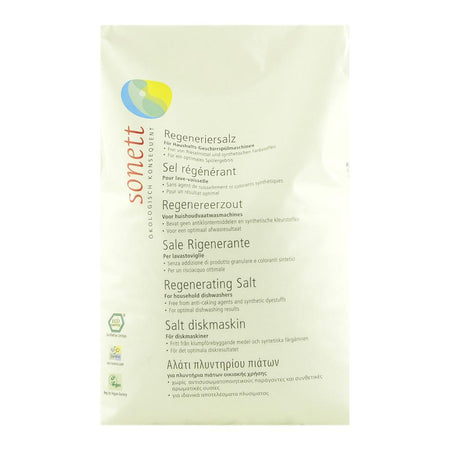 Sare regeneranta pentru masina de spalat vase, Sonett, 2 kg, bio