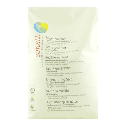 Sare regeneranta pentru masina de spalat vase, Sonett, 2 kg, bio
