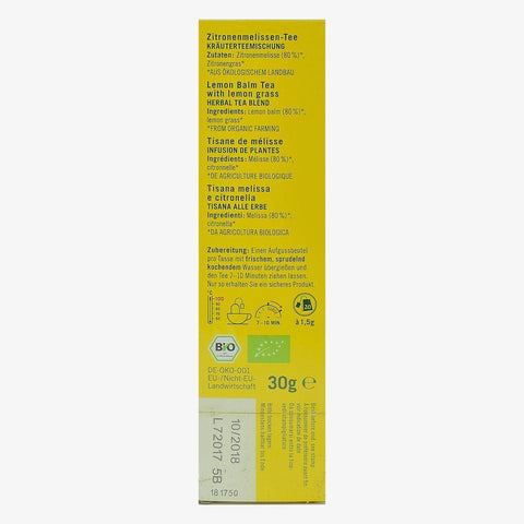 Ceai de lamaie si lamaita, 20 plicuri, Lebensbaum, bio, 30 g