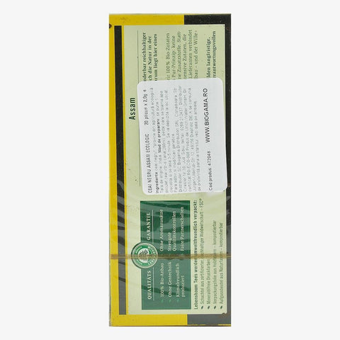 Ceai negru Assam, 20 plicuri, Lebensbaum, bio, 40 g