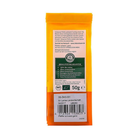 Piper negru boabe, bio, 50g