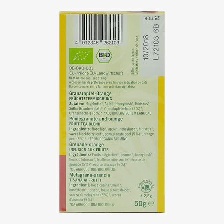 Ceai de rodie cu portocala, 20 plicuri, Lebensbaum, bio, 50 g