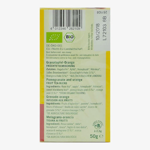 Ceai de rodie cu portocala, 20 plicuri, Lebensbaum, bio, 50 g