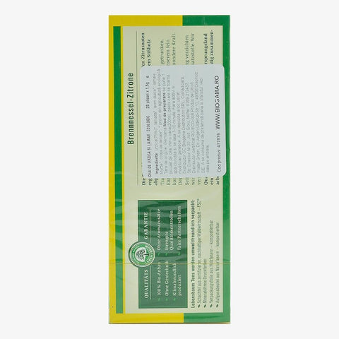 Ceai de urzica si lamaie, 20 plicuri, Lebensbaum, bio, 30 g