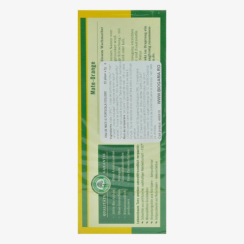 Ceai Mate si portocale, 20 plicuri, Lebensbaum, bio, 40 g