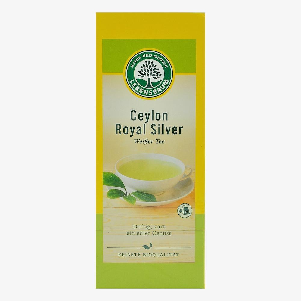 Ceai alb Ceylon Royal Silver, 20 plicuri, Lebensbaum, bio, 30g