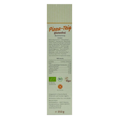 Mix de faina fara gluten pentru Pizza, Bauck Hof, bio, 350 g