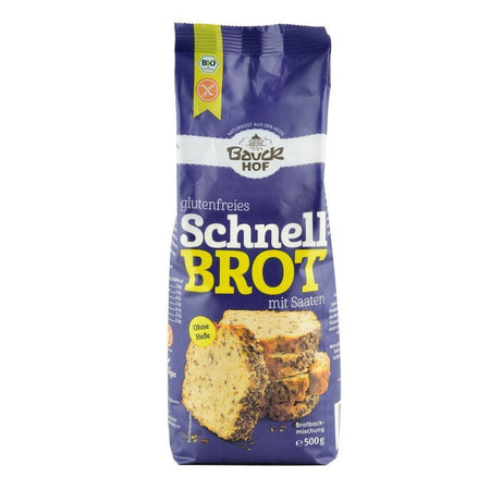 Mix de faina pentru paine rapida cu seminte fara gluten Bauck Hof, bio, 500 g