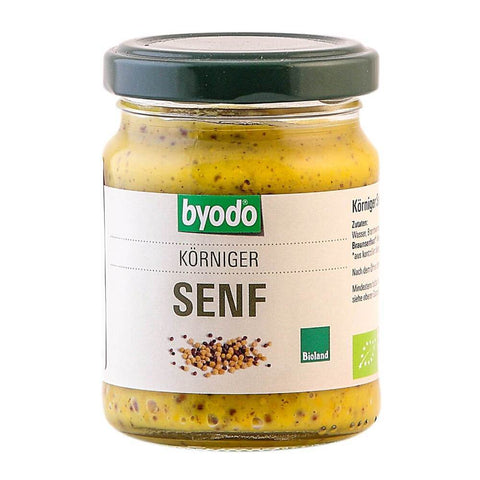 Mustar mediu cu boabe de mustar, fara gluten, bio, 125ml