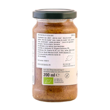 Mustar dulce, fara gluten, bio, 200ml