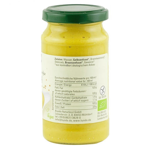 Mustar mediu fin, fara gluten, bio, 200ml