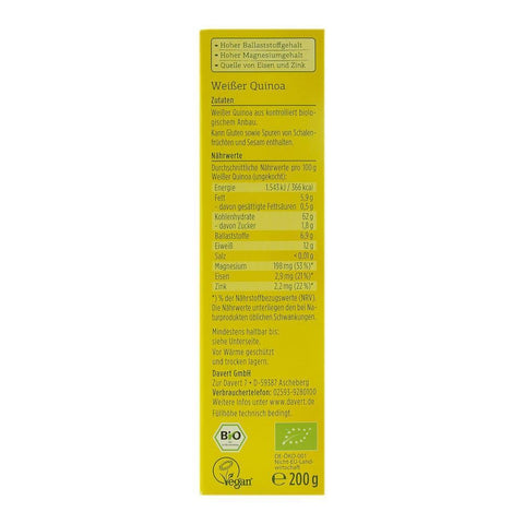 Quinoa alba 200 g Davert, bio