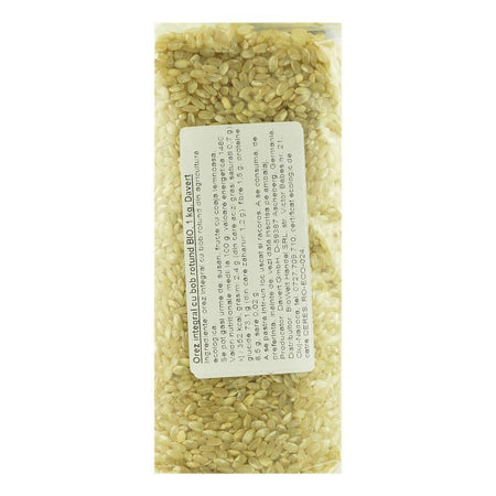 Orez integral cu bob rotund 1 kg Davert, bio