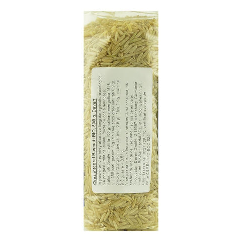 Orez integral Basmati 500 g Davert, Fairtrade, bio