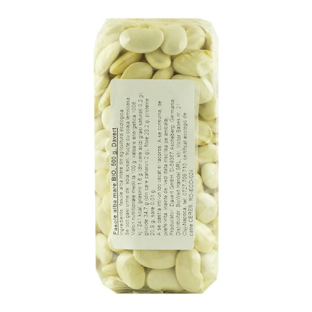 Fasole alba cu bob mare 500 g Davert, bio