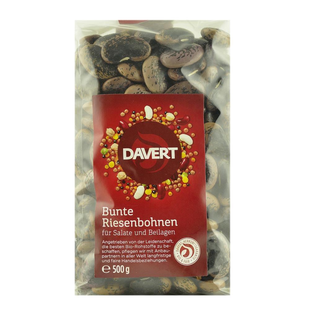 Fasole colorata cu bob mare 500 g Davert, bio