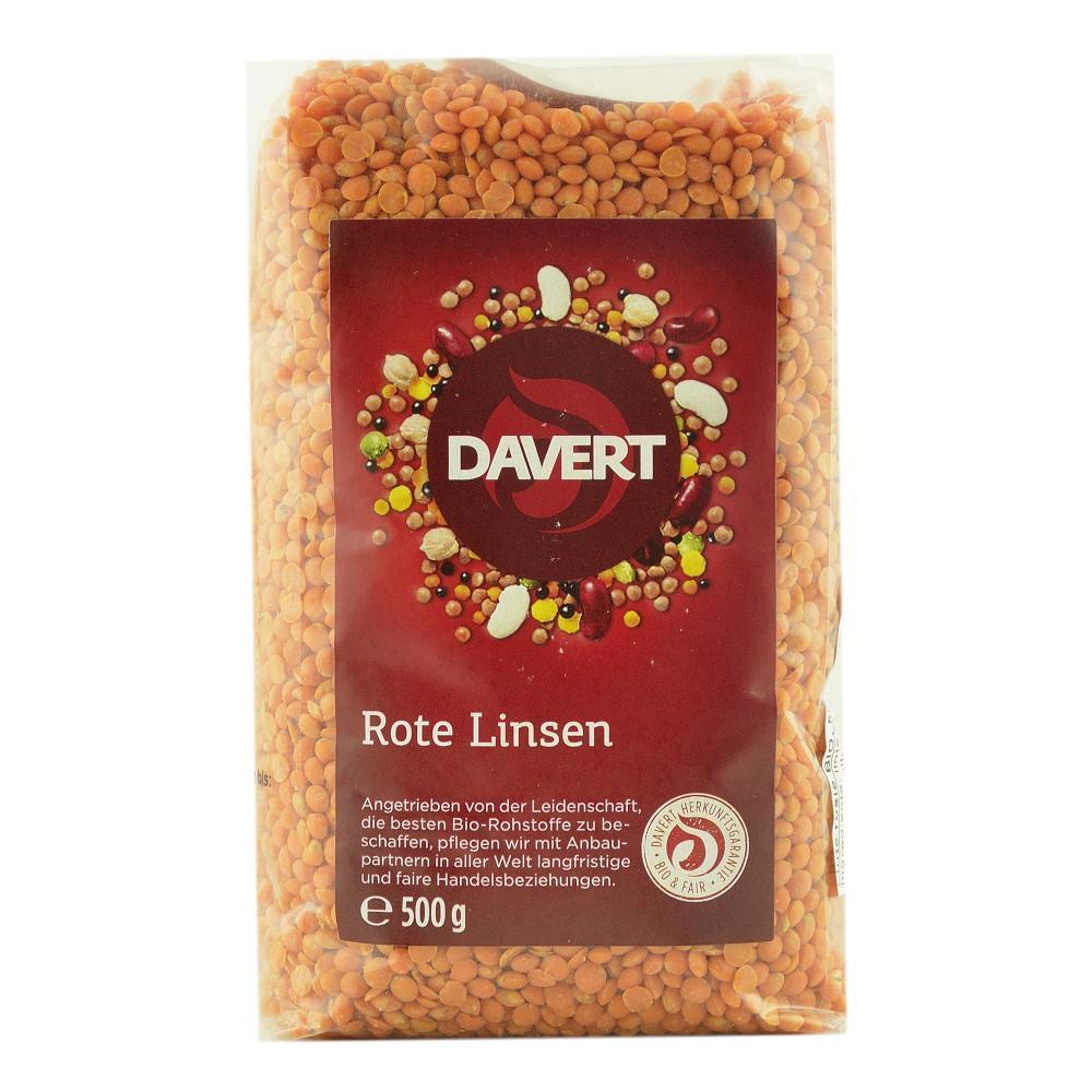 Linte rosie 500 g Davert, bio