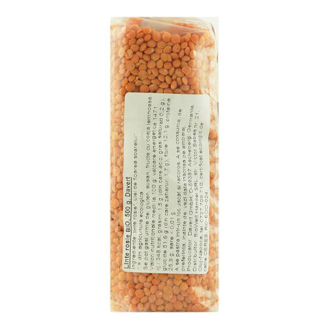 Linte rosie 500 g Davert, bio