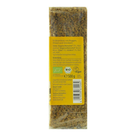 Paine din grau spelta verde 500 g Davert, bio