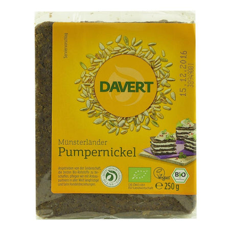 Paine din secara Pumpernickel 250 g Davert, bio