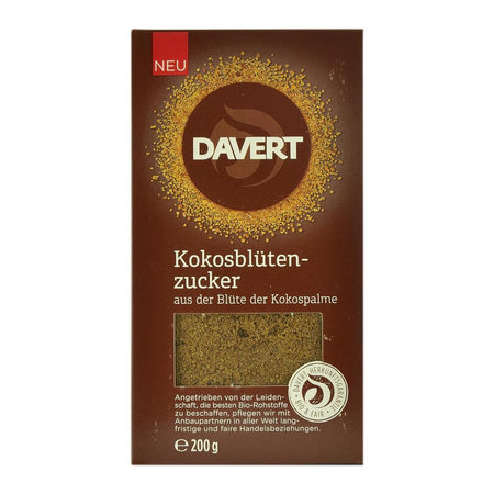 Zahar din floare de cocos 200 g Davert, bio