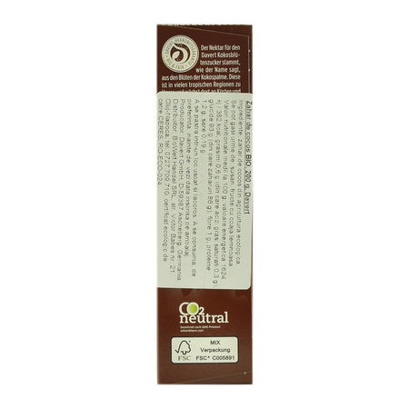 Zahar din floare de cocos 200 g Davert, bio