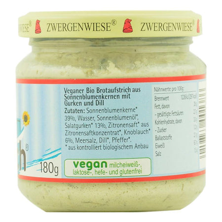 Pate vegetal cu castravete si marar, Zwergenwiese, bio, 180g