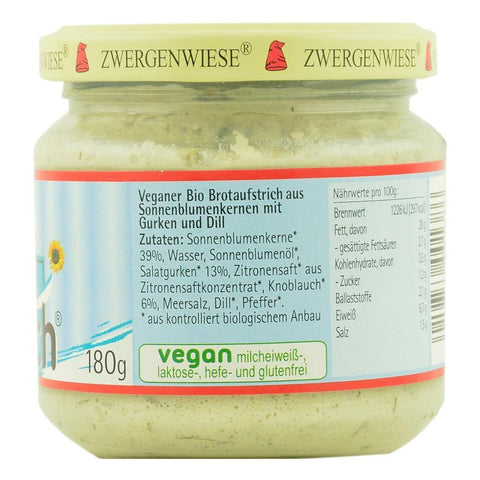 Pate vegetal cu castravete si marar, Zwergenwiese, bio, 180g