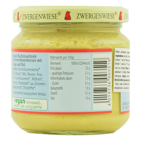 Pate vegetal cu mango si chilli, Zwergenwiese, bio, 180g