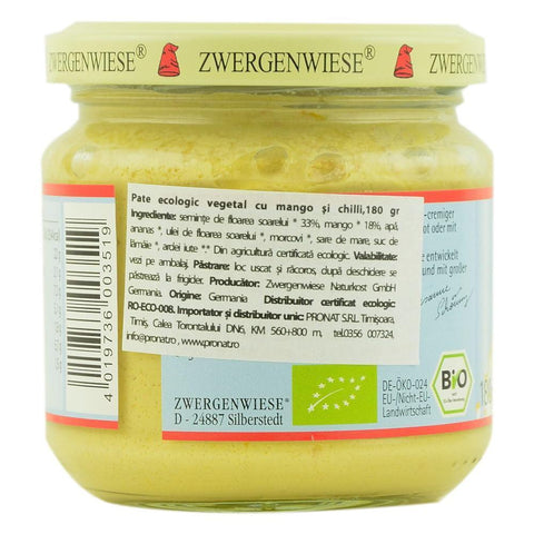 Pate vegetal cu mango si chilli, Zwergenwiese, bio, 180g