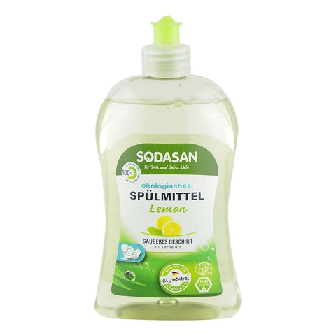 Detergent Lichid pentru Vase cu Lamaie Sodasan, bio, 500 ml