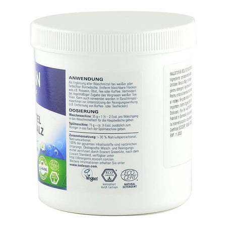 Inalbitor si Solutie pentru Scos Pete pe Baza de Oxigen Sodasan, bio, 500 g