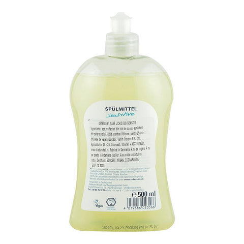 Detergent Lichid pentru Vase Sensitiv Sodasan, bio, 500 ml