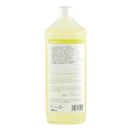 Sapun Lichid si Gel de Dus Sensitiv Sodasan, bio, 1 l