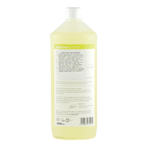 Sapun Lichid si Gel de Dus Sensitiv Sodasan, bio, 1 l