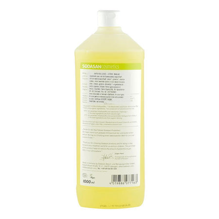 Sapun Lichid si Gel de Dus cu Citrice si Masline Sodasan, bio, 1 l