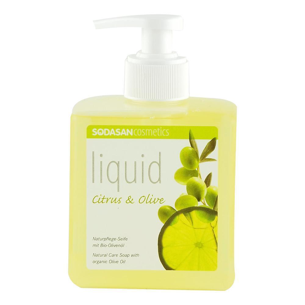 Sapun Lichid si Gel de Dus cu Citrice si Masline Sodasan, bio, 300 ml