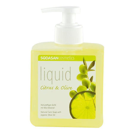 Sapun Lichid si Gel de Dus cu Citrice si Masline Sodasan, bio, 300 ml